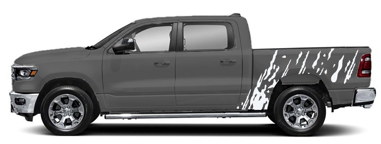 Dodge Ram 1500/2500 (2019-2023) Custom Vinyl Decals, Graphics and Stickers - Mud Splash Kit (Pair) - Jkprostickers