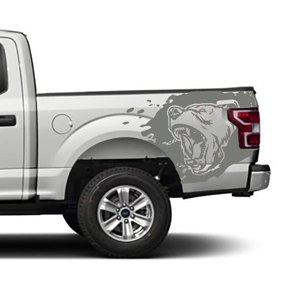 Ford F-150 Bear Bed Decals (Pair) : Vinyl Graphics Kit Fits (2015-2020)