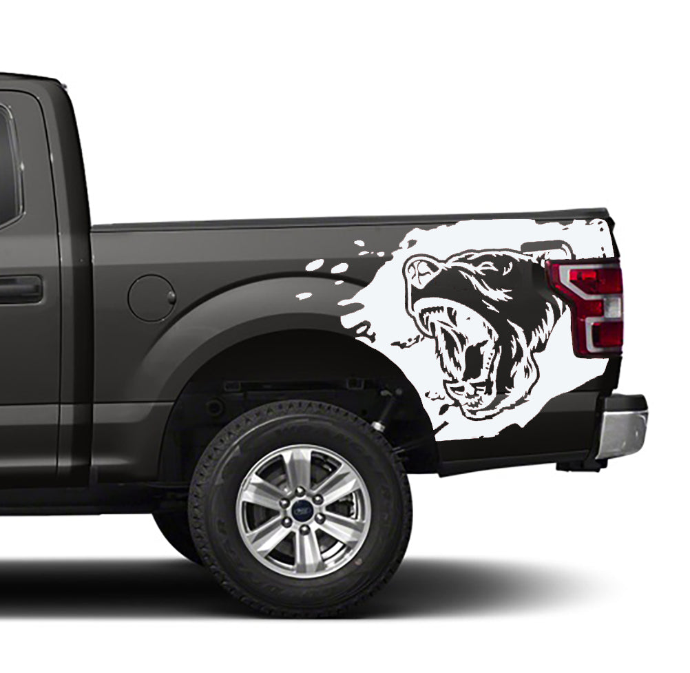 Ford F-150 Bear Bed Decals (Pair) : Vinyl Graphics Kit Fits (2015-2020)