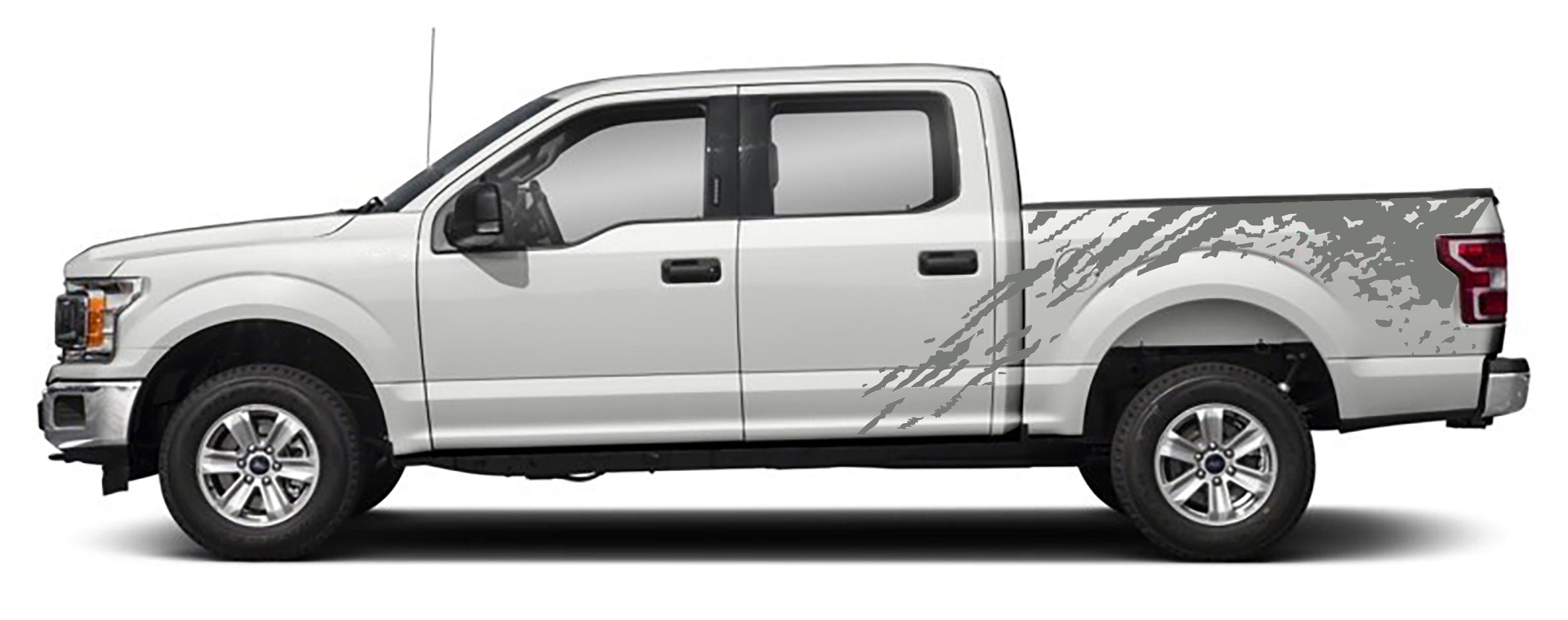 Ford F-150 Mud Splash Bed Decals (Pair) : Vinyl Graphics Kit Fits (2015-2020)