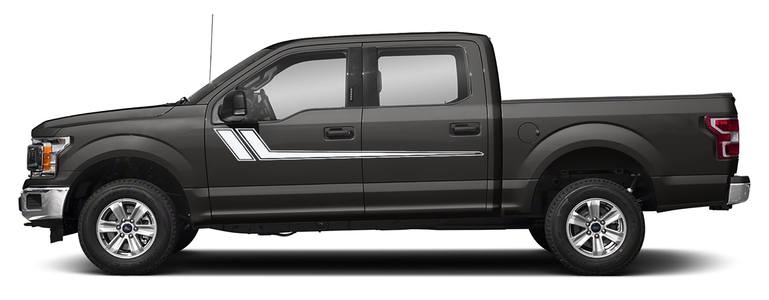 Ford F-150 Upper Door Stripes Decals (Pair) : Vinyl Graphics Kit Fits (2015-2020)