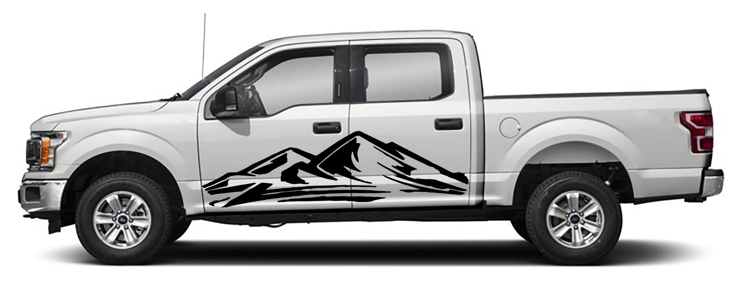Ford F-150 Giant Mountain Mount Door Decals (Pair) : Vinyl Graphics Kit Fits (2015-2020)
