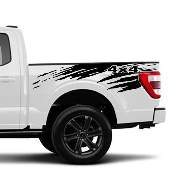 Ford F-150 Mudslinger Bed Decals (Pair) : Vinyl Graphics Kit Fits (2021-2023)
