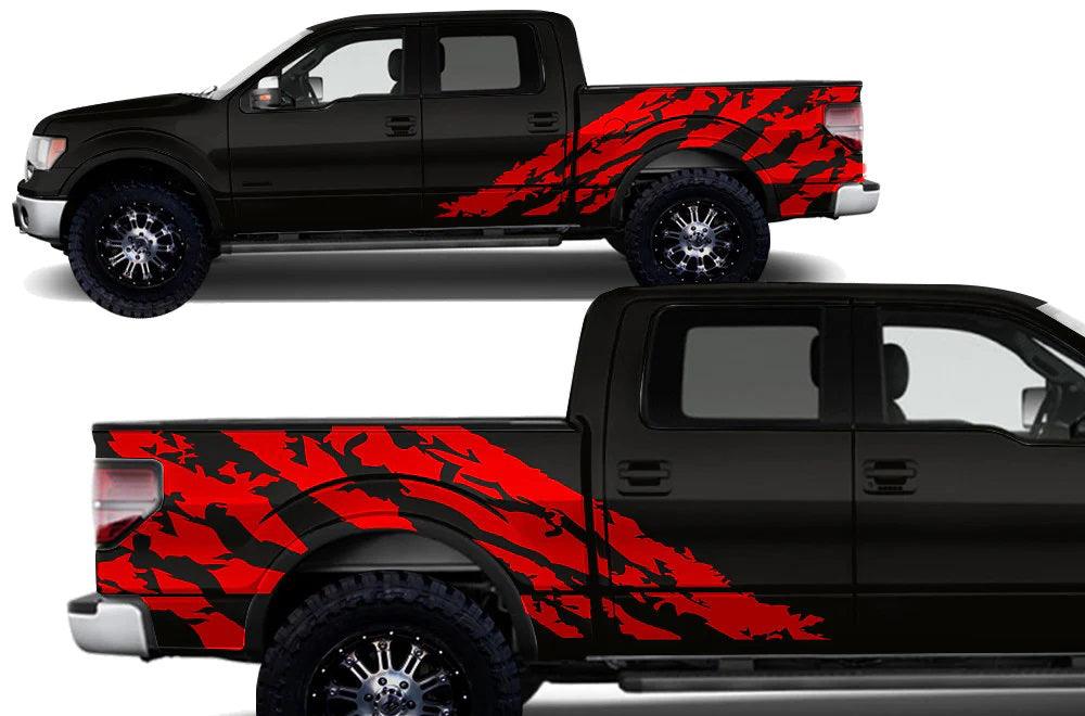 Ford F-150 (2004-2008) Custom Decals, Graphics and Stickers - Shredded - Jkprostickers