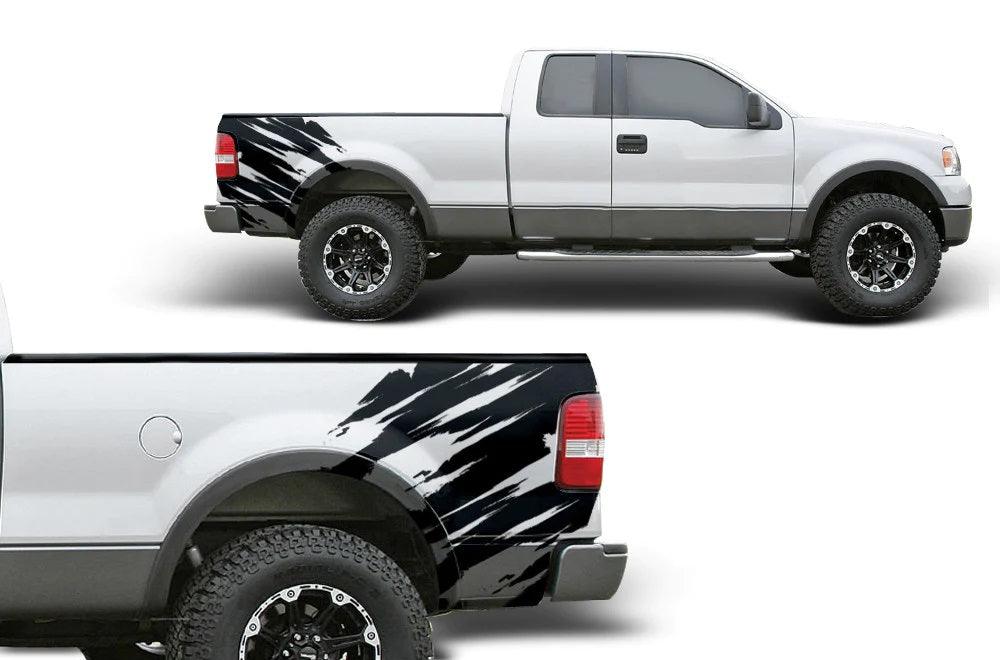 Ford F-150 Torn Bed Decals (Pair) : Vinyl Graphics Kit Fits (2004-2008)