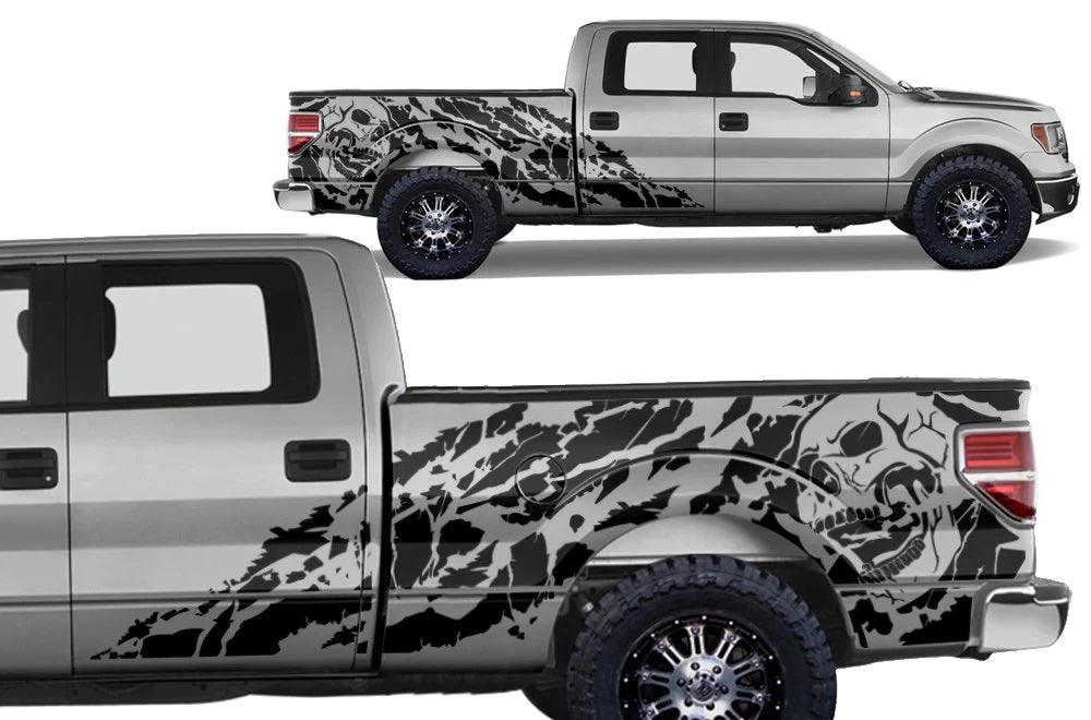 Ford F-150 Nightmare Side Decals (Pair) : Vinyl Graphics Kit Fits (2009-2014)