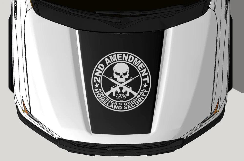 Ford F-150 2nd Amendment Hood Decal : Vinyl Graphics Kit Fits (2015-2020)