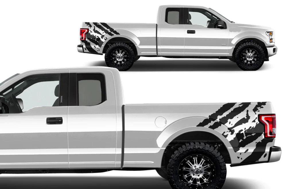 Ford F-150 Ripped Bed Decals (Pair) : Vinyl Graphics Kit Fits (2015-2020)