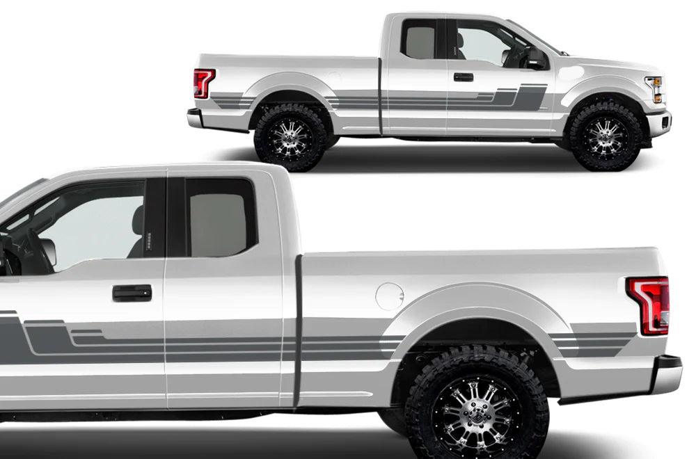 Ford F-150 SuperCab (2015-2020) | Custom Decals, Graphics and Stickers - Hocky Rally Decal Kit - Jkprostickers