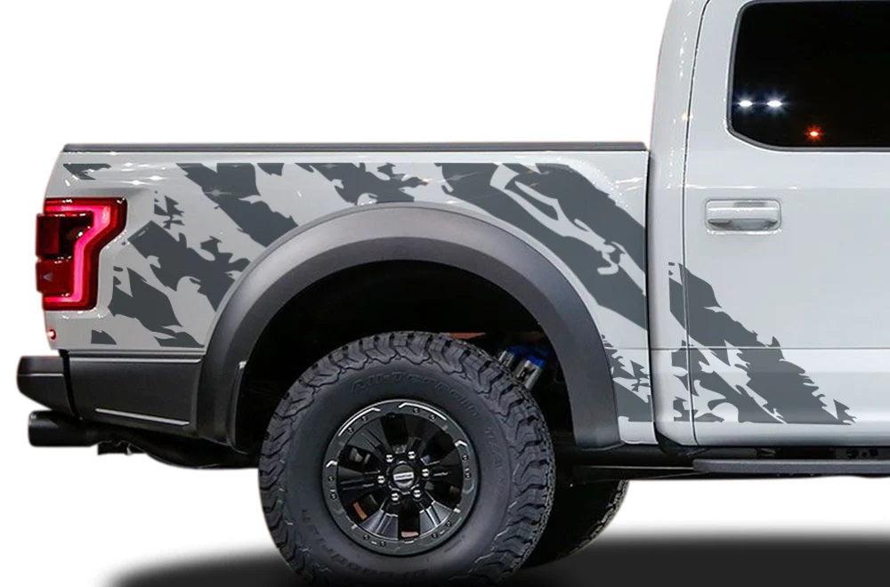 Ford F-150 SVT Raptor (2017-2020) Custom Vinyl Decals, Graphics and Stickers - Halfside Shred Kit - Jkprostickers