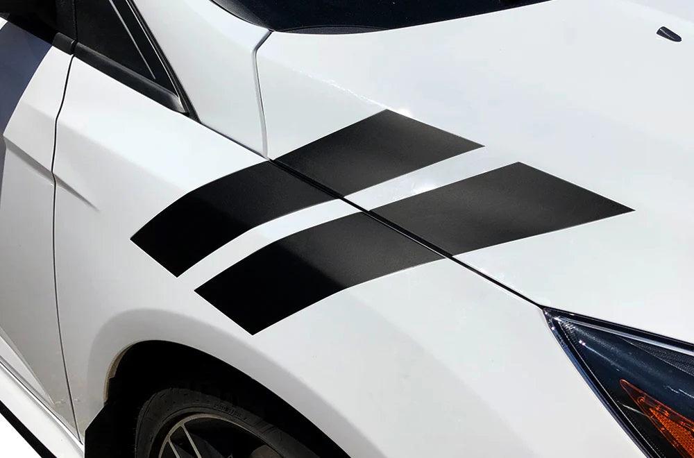 Ford Focus (2015-2018) Custom Vinyl Decals, Graphics and Stickers - Hood Hash Marks - Jkprostickers