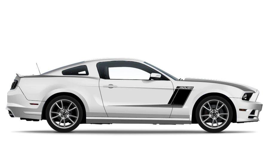 Ford Mustang Roush Racing Side Stripes Decals (Pair) : Vinyl Graphics Kit Fits (2005-2014)