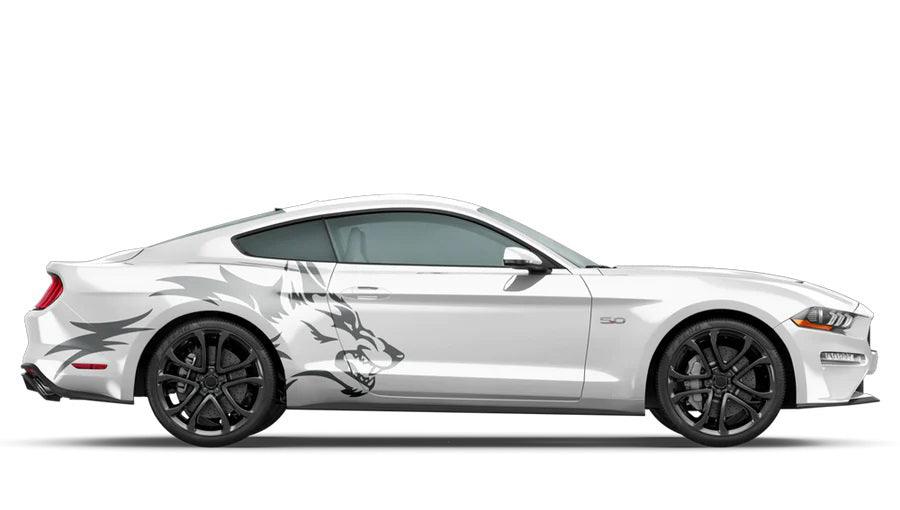 Ford Mustang (2005 to 2022) Custom Decals, Graphics and Stickers - Coyote Fender Wrap Kit - Jkprostickers