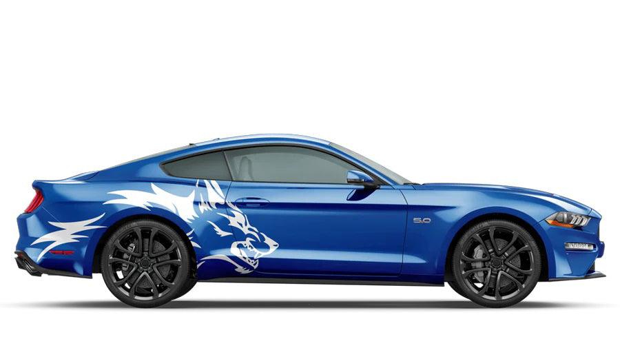 Ford Mustang (2005 to 2022) Custom Decals, Graphics and Stickers - Coyote Fender Wrap Kit - Jkprostickers
