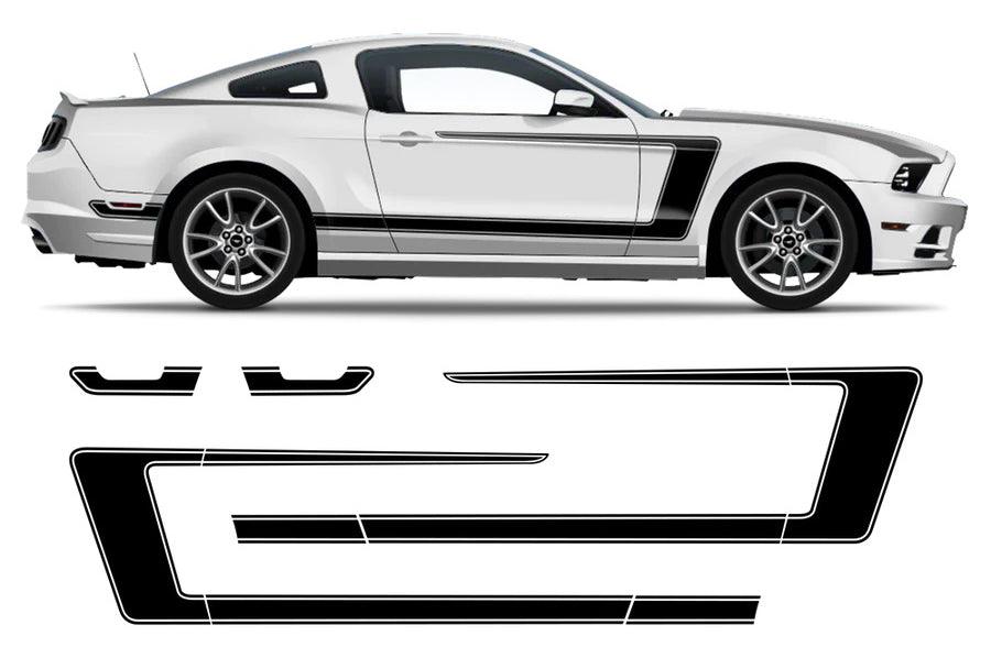 Ford Mustang Accent Side Stripes Decals (Pair) : Vinyl Graphics Kit Fits (2005-2014)