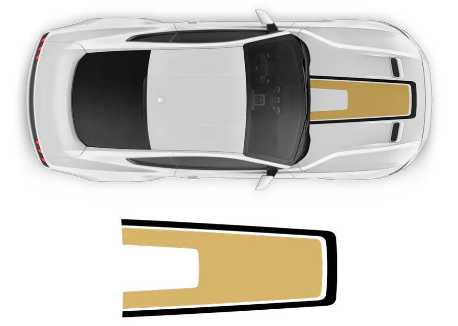 Ford Mustang Two Accent Hood Decal : Vinyl Graphics Kit Fits (2015-2023)