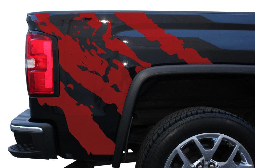 GMC Sierra 2014-2017 Custom Vinyl Decal, Graphics and Stickers - Ripped - Jkprostickers