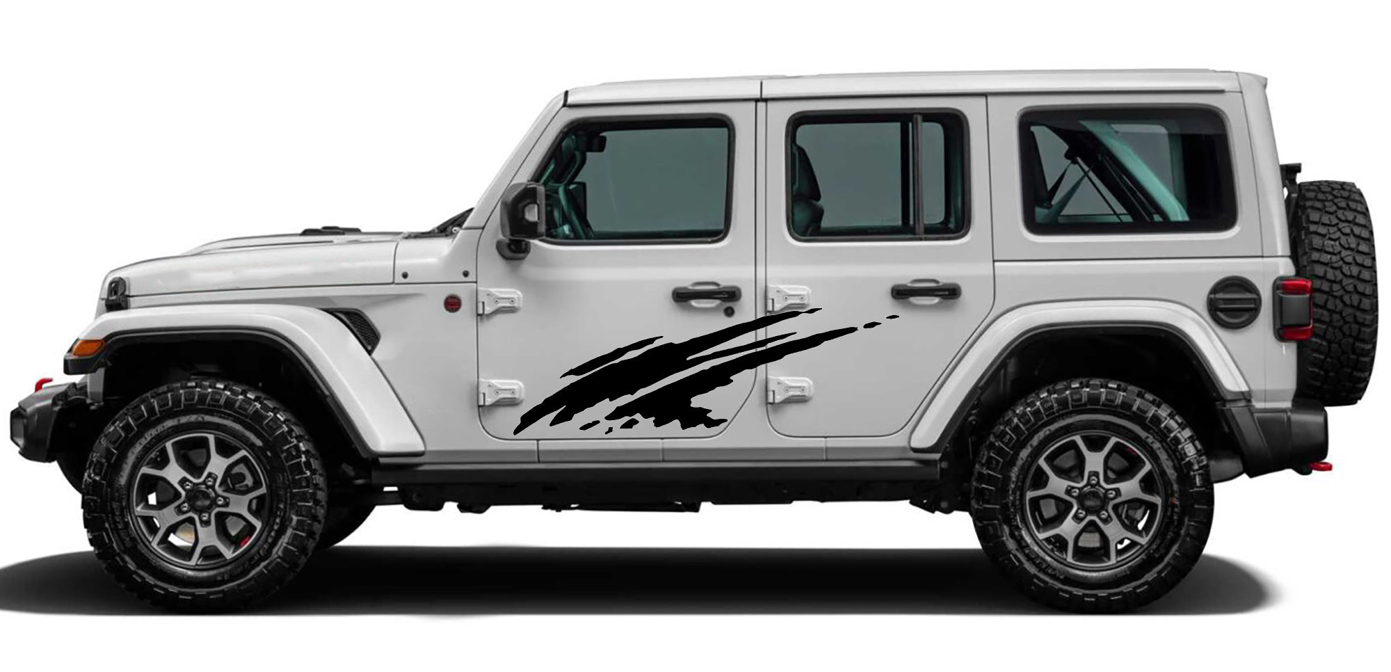 Mud Splash Side Door decal black for jeep wrangler jl