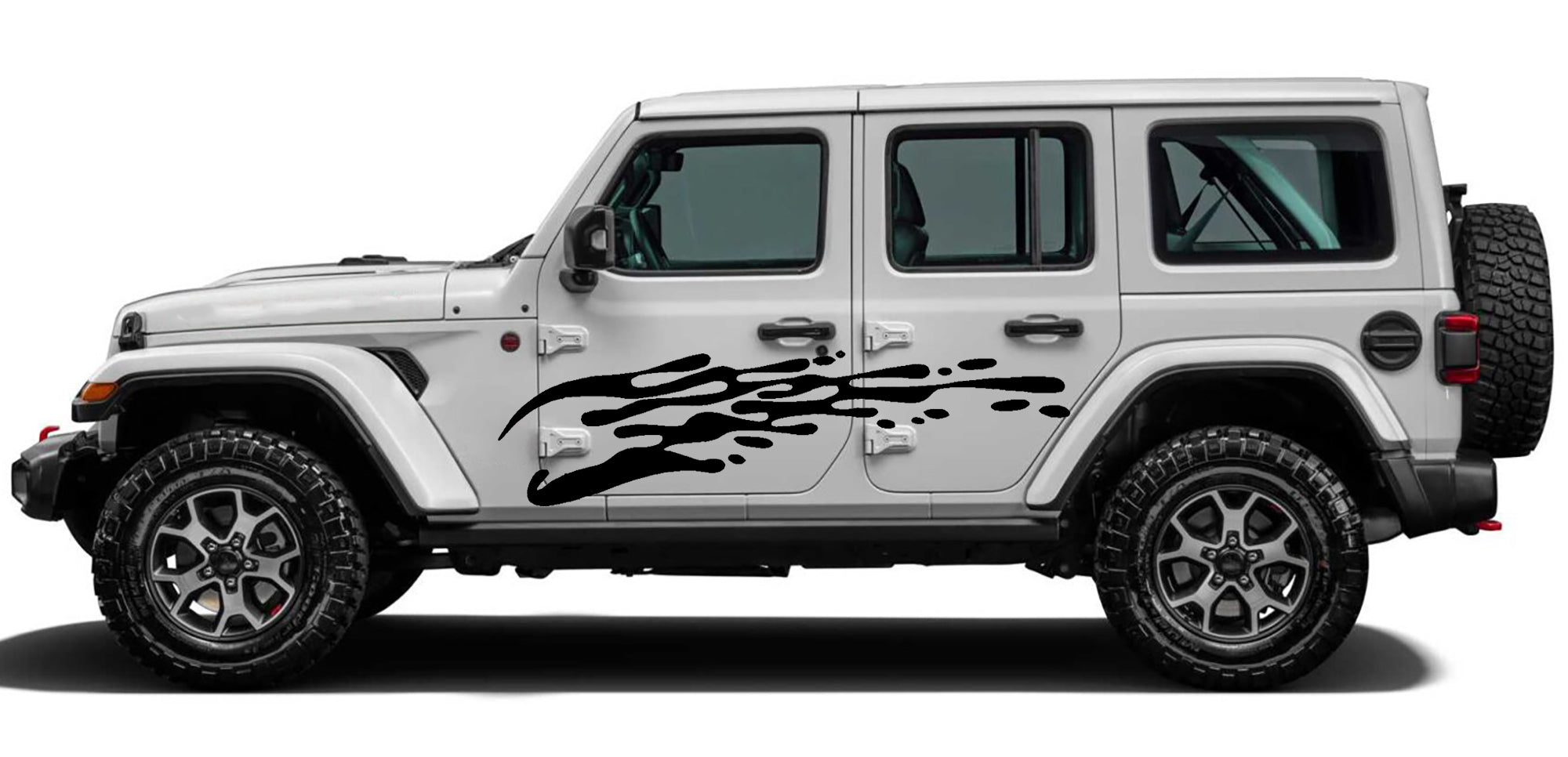 Side Drip Splash black Graphics for jeep wrangler jl