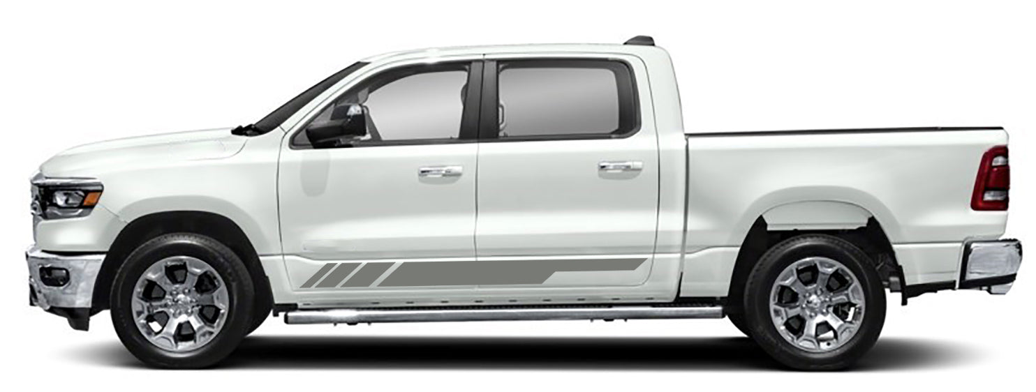 Dodge Ram Side Door Stripes Decals (Pair) : Vinyl Graphics Kit Fits (2019-2023)