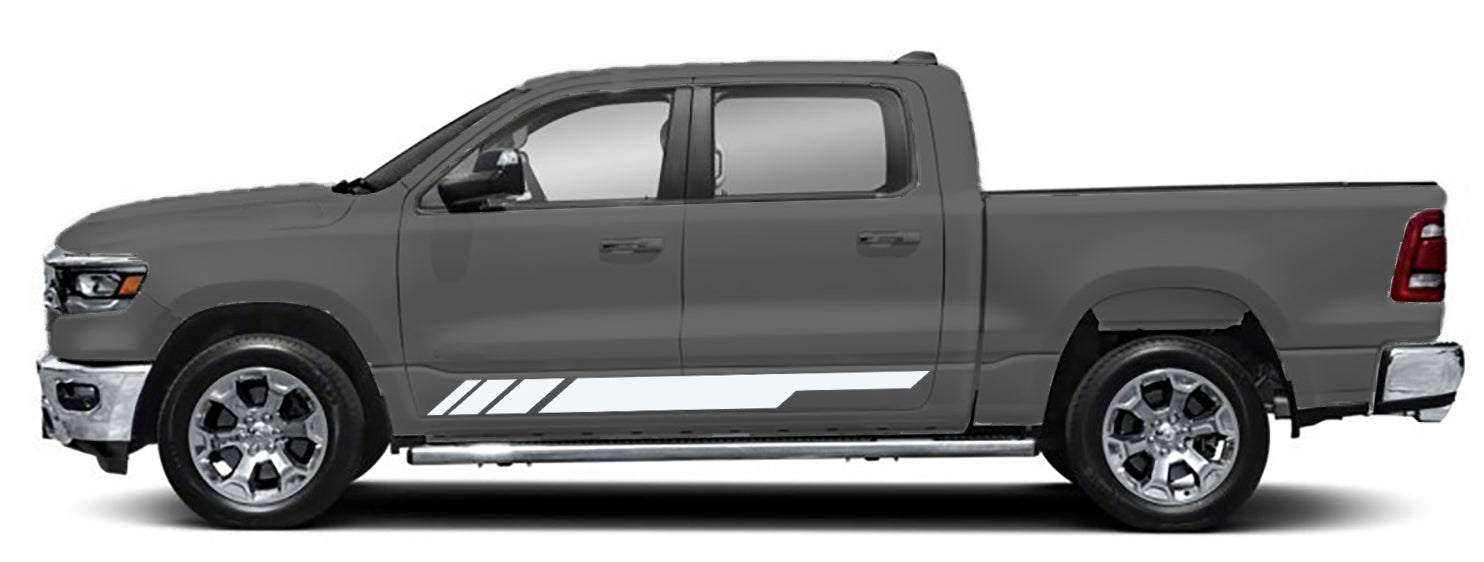 Dodge Ram Side Door Stripes Decals (Pair) : Vinyl Graphics Kit Fits (2019-2023)