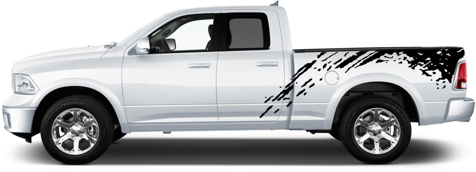 mud splash bed decal for dodge ram 1500 2008 to 2018 models