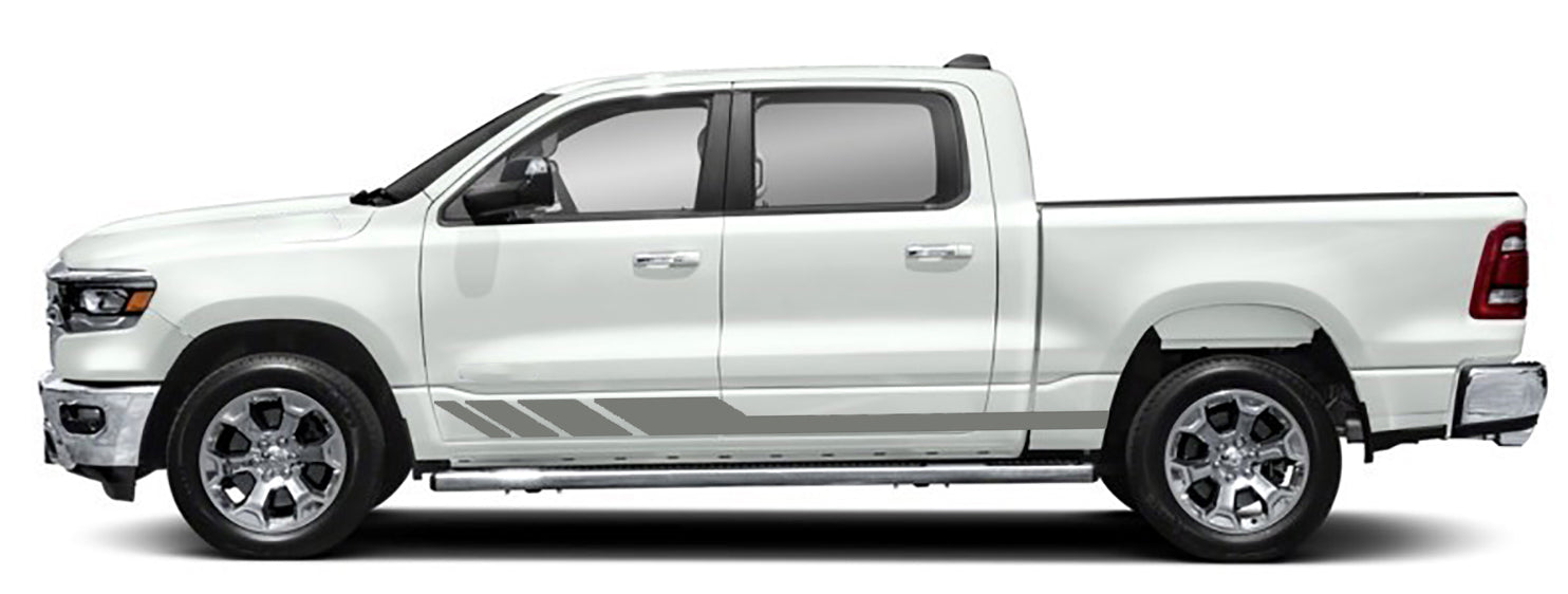 Dodge Ram Side Stripes Decals (Pair) : Vinyl Graphics Kit Fits (2019-2023)