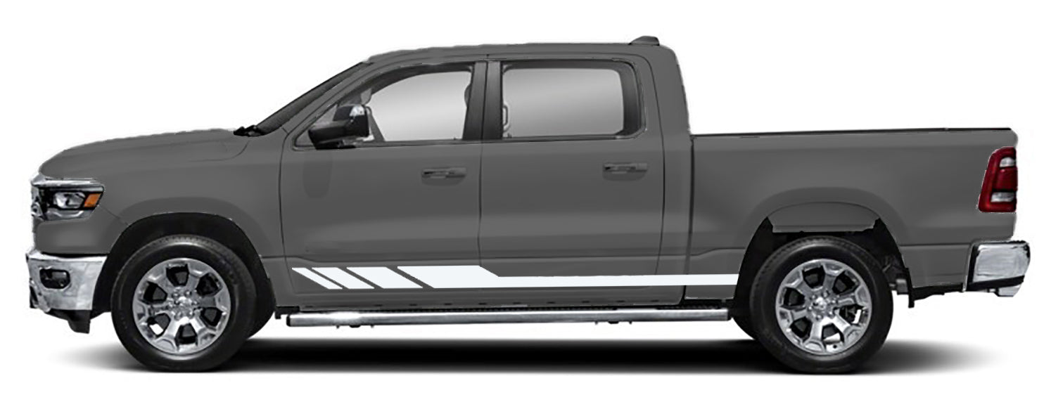 Dodge Ram Side Stripes Decals (Pair) : Vinyl Graphics Kit Fits (2019-2023)