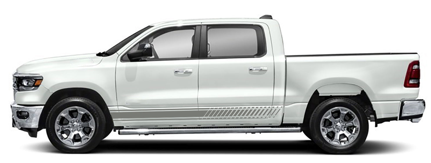 Dodge Ram Side Stripes Decals (Pair) : Vinyl Graphics Kit Fits (2019-2023)