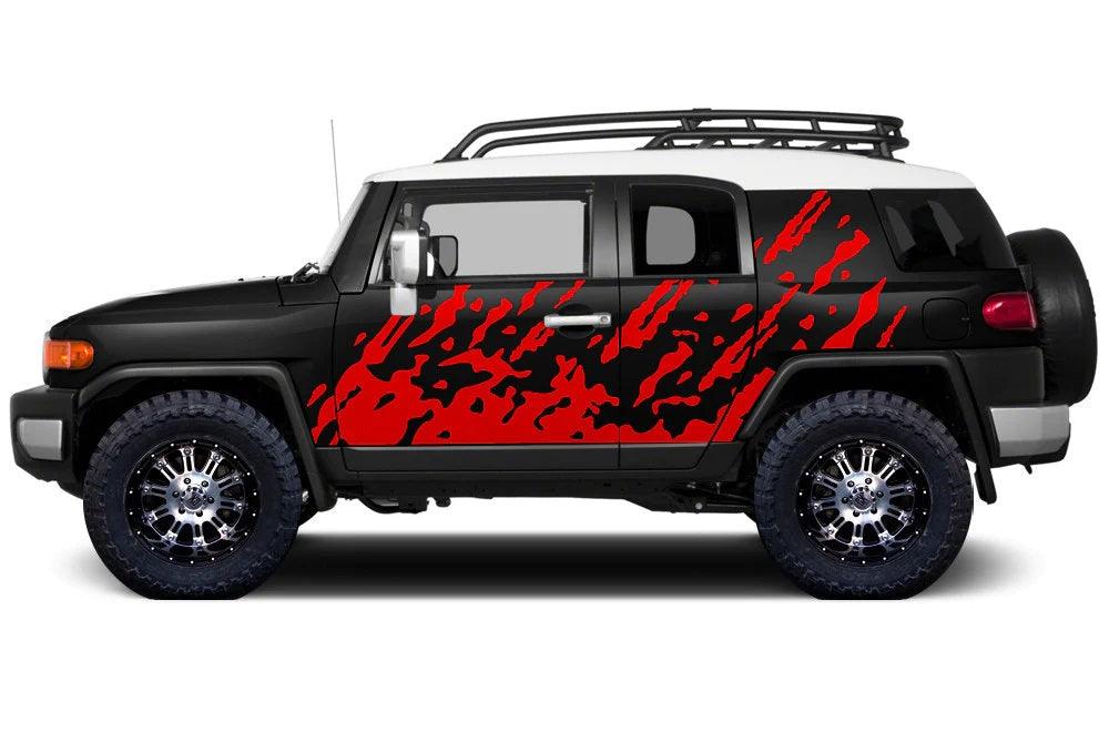 Toyota Fj Cruiser (2007-2014) Custom Vinyl Decals, Graphics and Stickers - Brust Style Wrap Kit - Jkprostickers