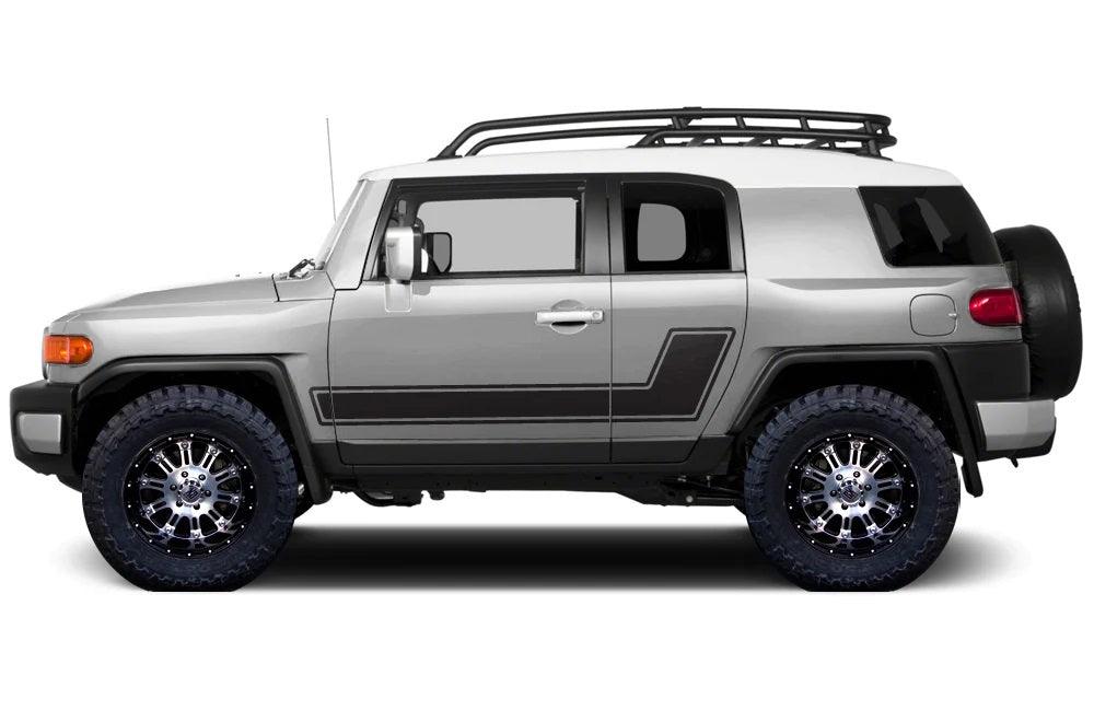 Toyota Fj Cruiser Side Stripes Decals (Pair) : Vinyl Graphics Kit Fits (2007-2014)