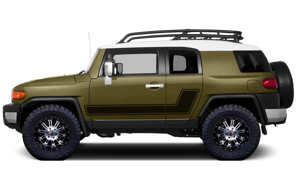 Toyota Fj Cruiser (2007-2014) Custom Vinyl Decals, Graphics and Stickers - Side Stripe Wrap Kit - Jkprostickers