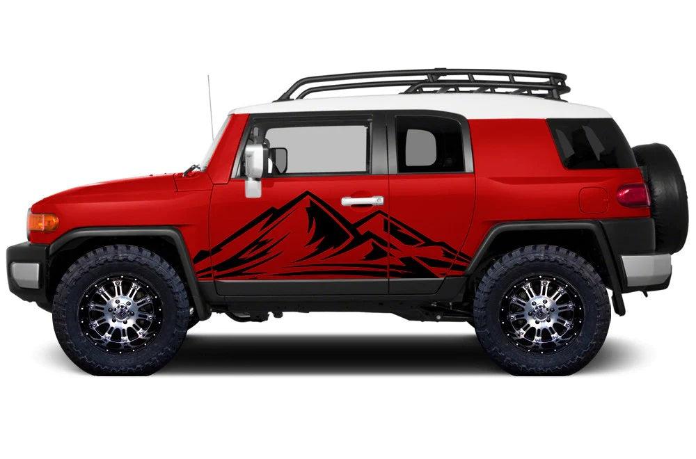 Toyota Fj Cruiser Trek Side Decals (Pair) : Vinyl Graphics Kit Fits (2007-2014)