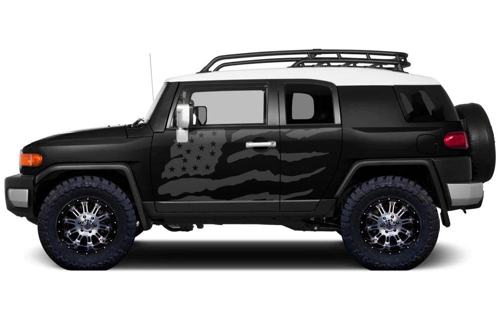 Toyota FJ Cruiser (2007-2014) Custom Vinyl Decals, Graphics and Stickers - Patriot USA American Flag Kit - Jkprostickers