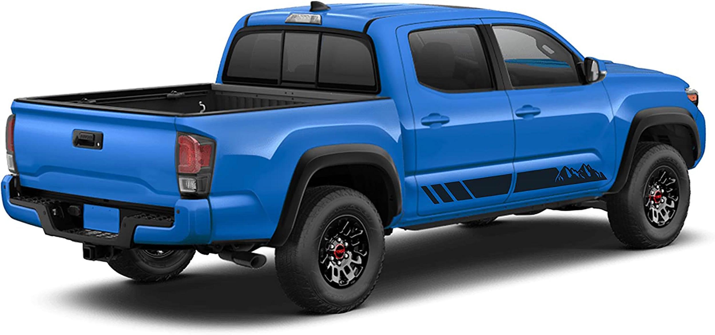 Toyota Tacoma (2005-2015) Custom Vinyl Decals, Graphics and Stickers - Mountain Side Stripe Kit - Jkprostickers