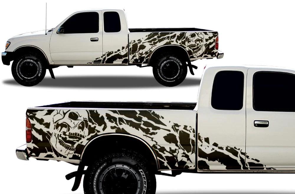 Toyota Tacoma Nightmare Side Decals (Pair) : Vinyl Graphics Kit Fits (1995-2004)