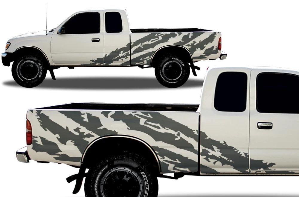 Toyota Tacoma (1995-2004) Custom Vinyl Decals, Graphics and Stickers - Shredded Wrap Kit - Jkprostickers