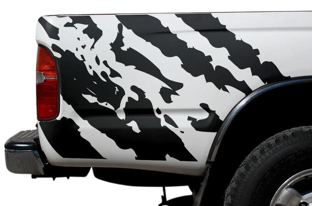 Toyota Tacoma Ripped Bed Decals (Pair) : Vinyl Graphics Kit Fits (1995-2004)