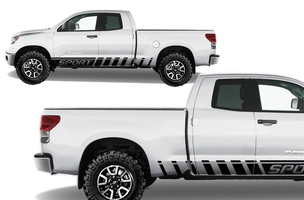 Toyota Tundra (2007-2013) Auto Vinyl Graphics Decals and Stickers - Rocker Sports Stripe - Jkprostickers