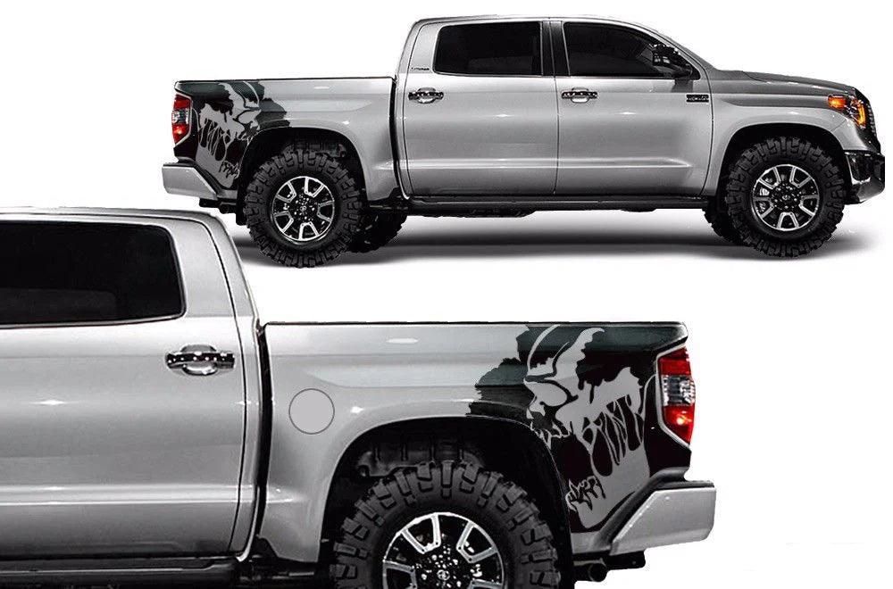 Toyota Tundra Scream Bed Decals (Pair) : Vinyl Graphics Kit Fits (2014-2021)