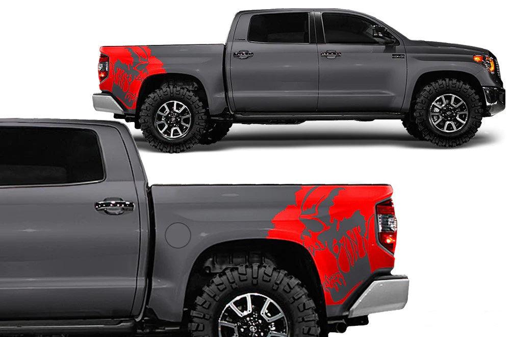 Toyota Tundra (2014-2021) Auto Vinyl Graphics Decals and Stickers - Scream Bed Decal Kit - Jkprostickers