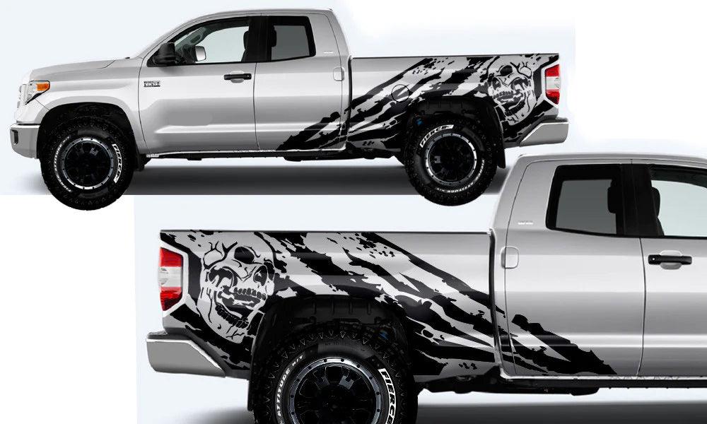 Toyota Tundra Nightmare Side Decals (Pair) : Vinyl Graphics Kit Fits (2014-2021)