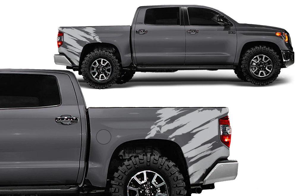 Toyota Tundra CrewMax (2014-2021) Auto Vinyl Graphics Decals and Stickers - Torn Style Kit - Jkprostickers